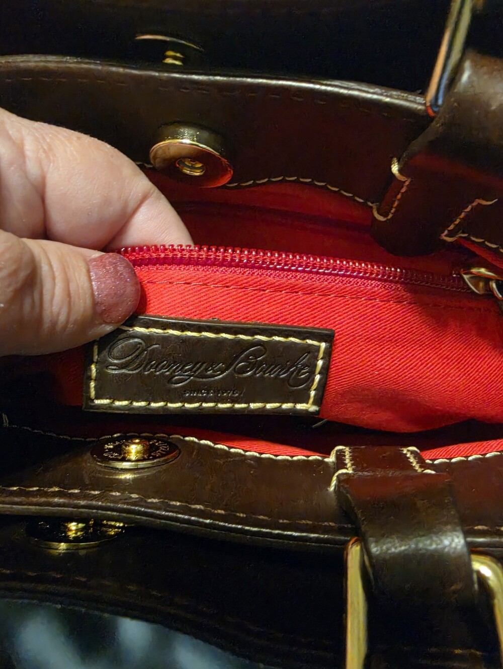 Dooney and Bourke Ostrich Satchel with Florentine Leather Wallet EUC - Picture 11 of 16